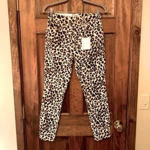 FRAME Denim Ali High Rise Cigarette Animal Print Pants - Size 27 NWTs